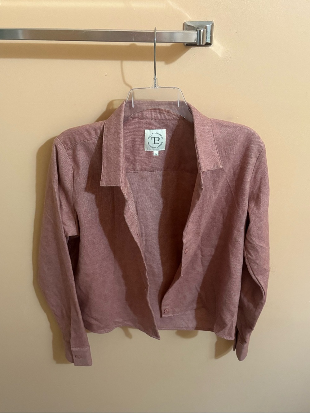 The Little Project Pink Yak Wool Blend Button Up Shirt